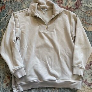 Athleta Cream Quarter Zip, Small